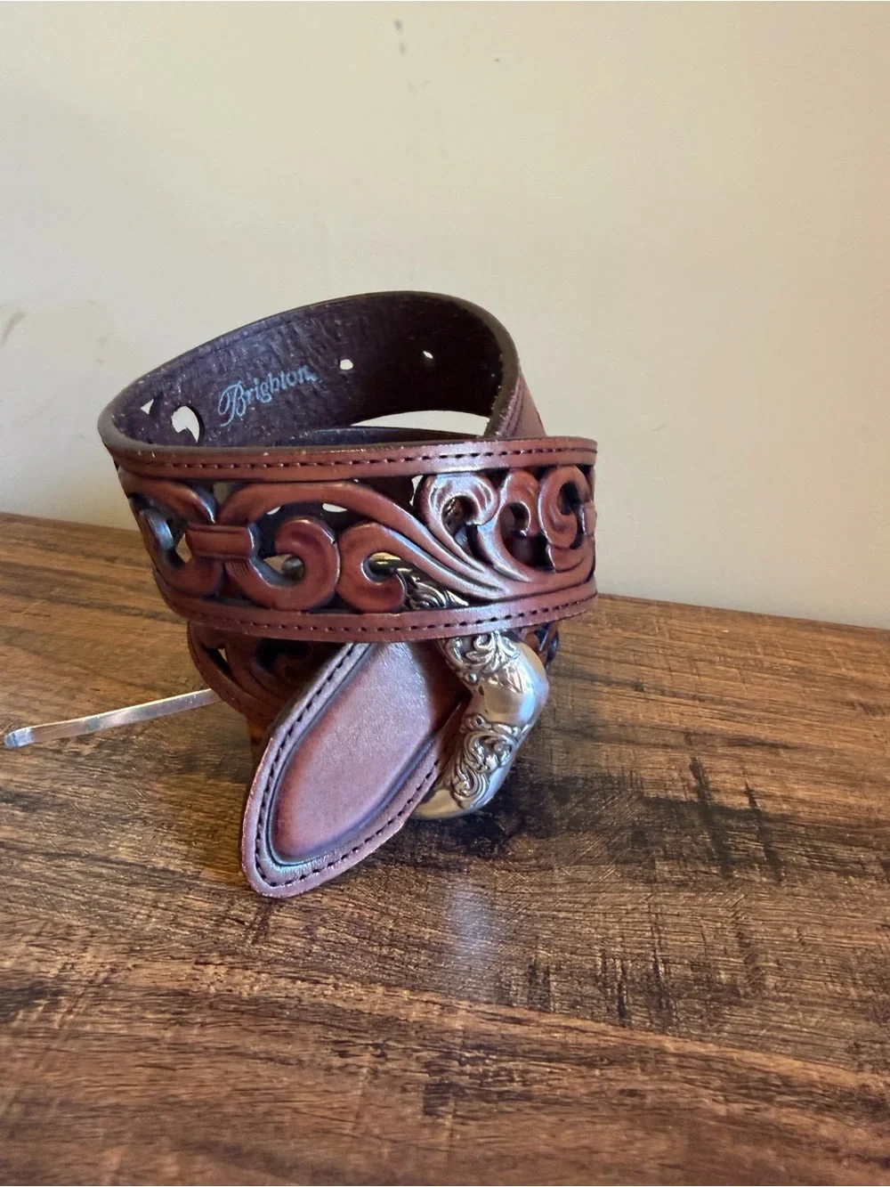 Brighton Brown Leather Belt Size M
